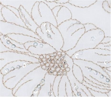 Floral Sequin Elastic Pockets Shorts