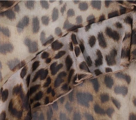 Leopard V-neck Ruffle Backless Criss Cross Cami Dress