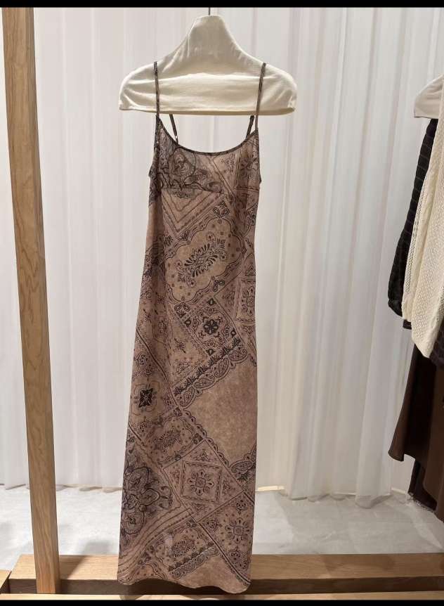 Boho Scoop Neck Spaghetti Straps Maxi Dress