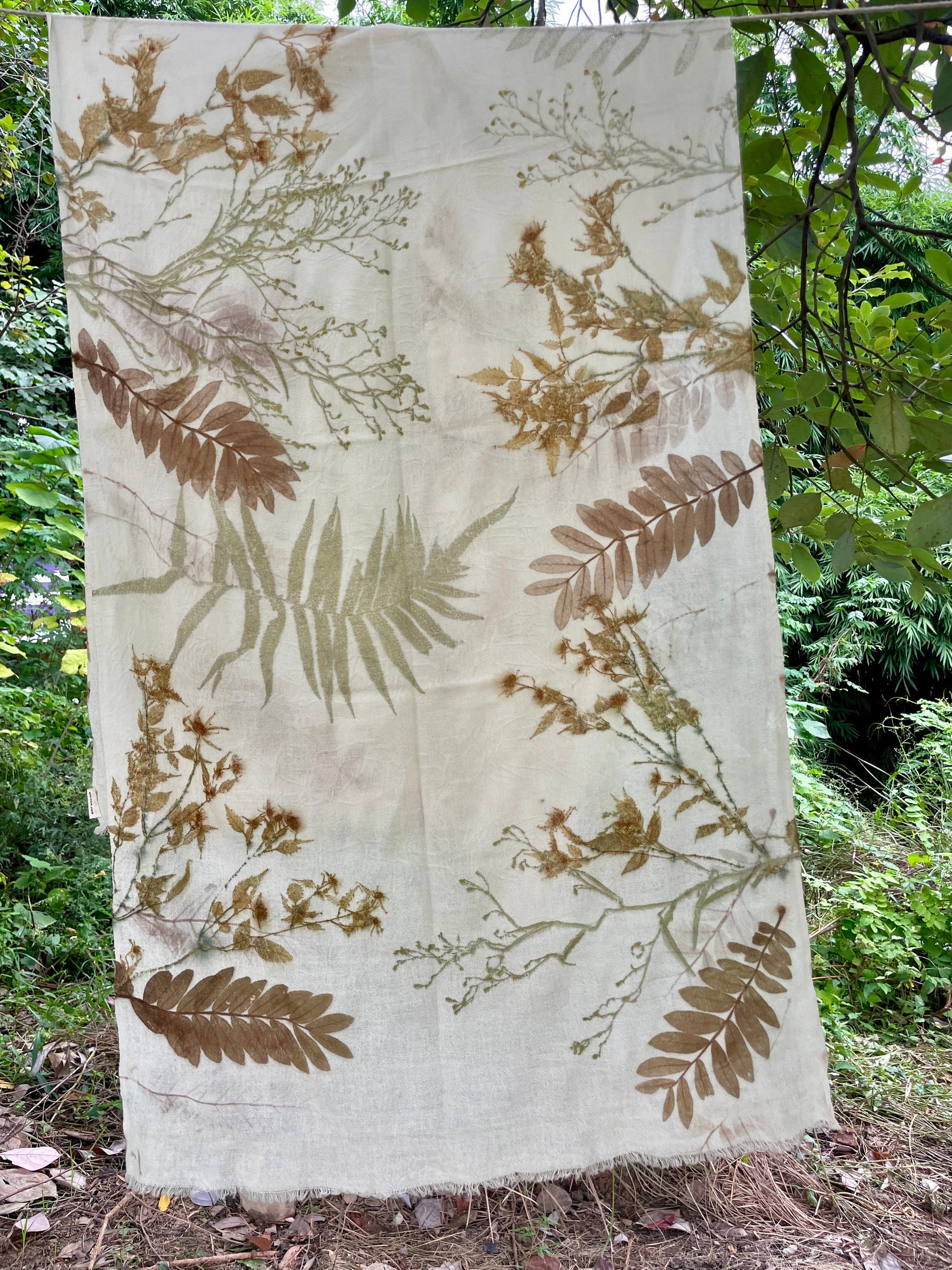 Botanical-Printed Scarf