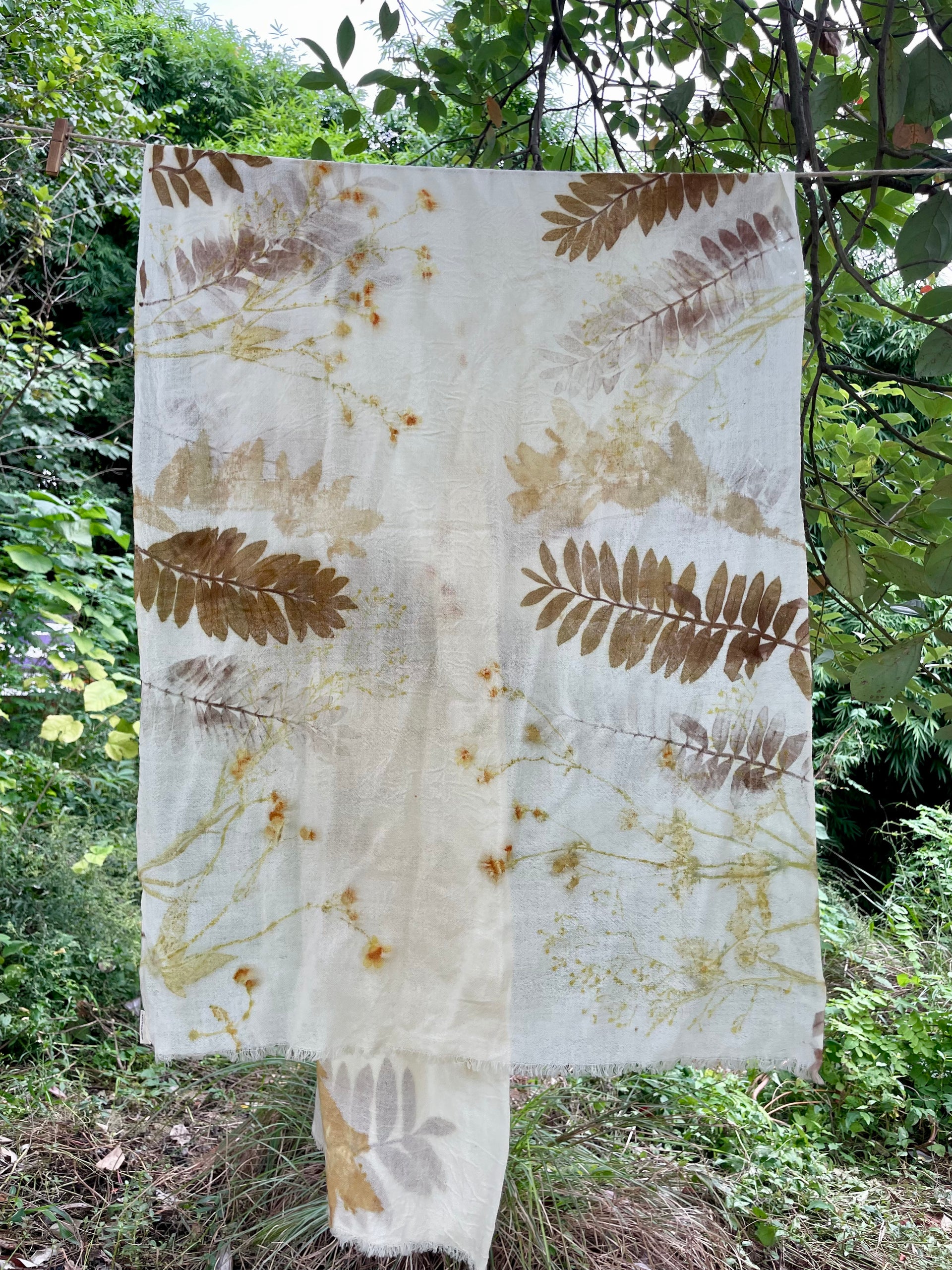 Botanical-Printed Scarf