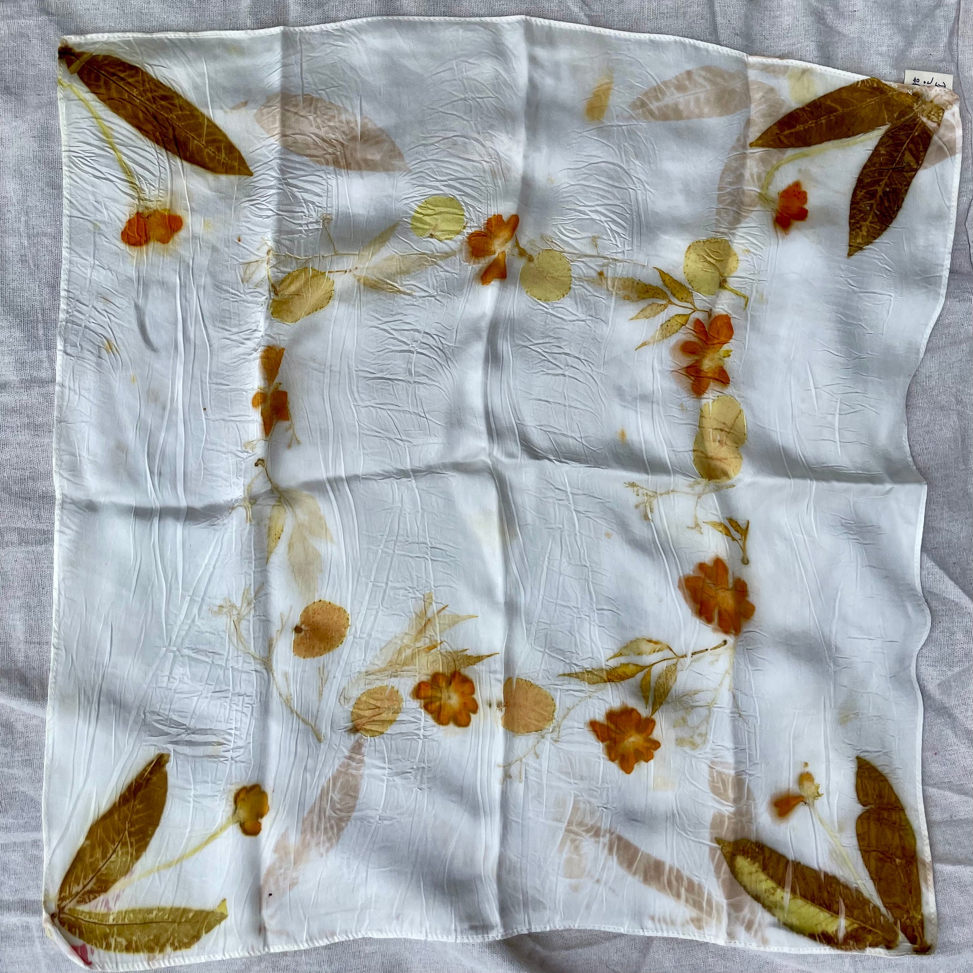 Botanical-Printed Silk Square Scarf