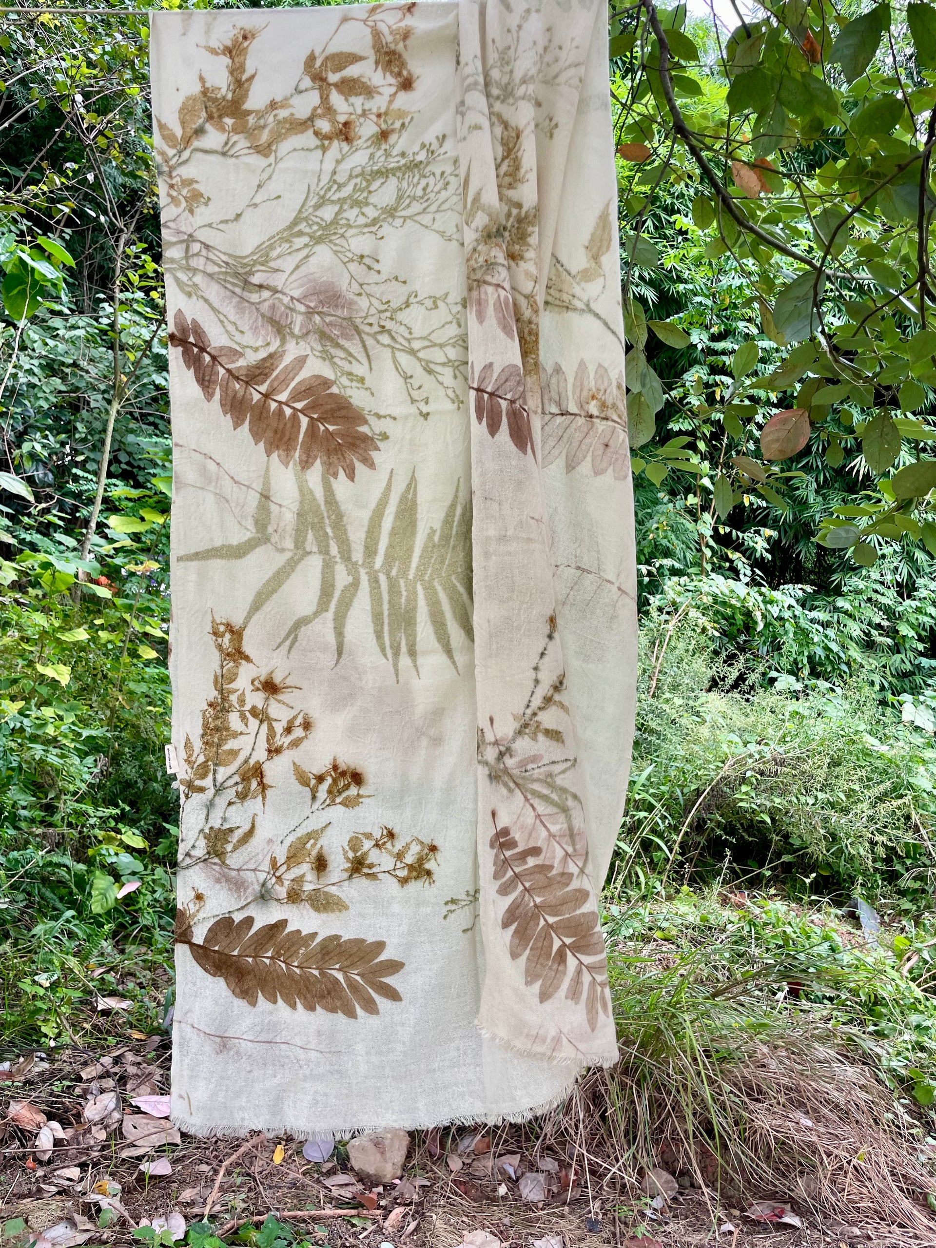 Botanical-Printed Scarf