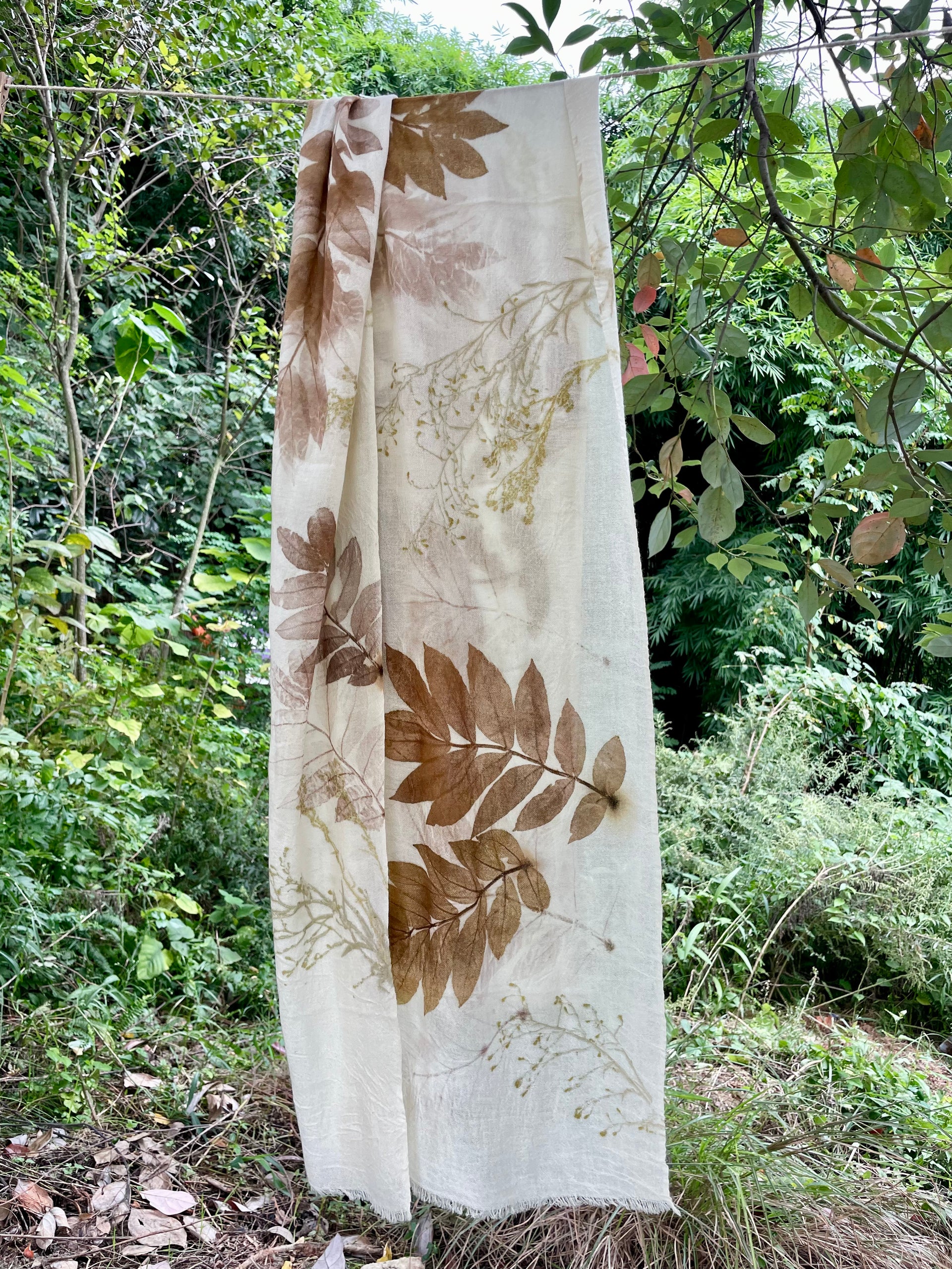 Botanical-Printed Scarf