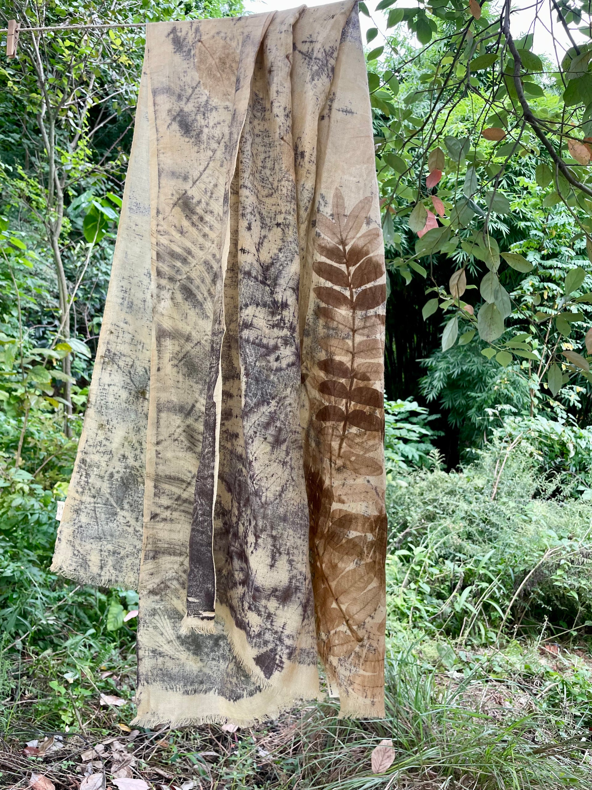 Botanical-Printed Scarf