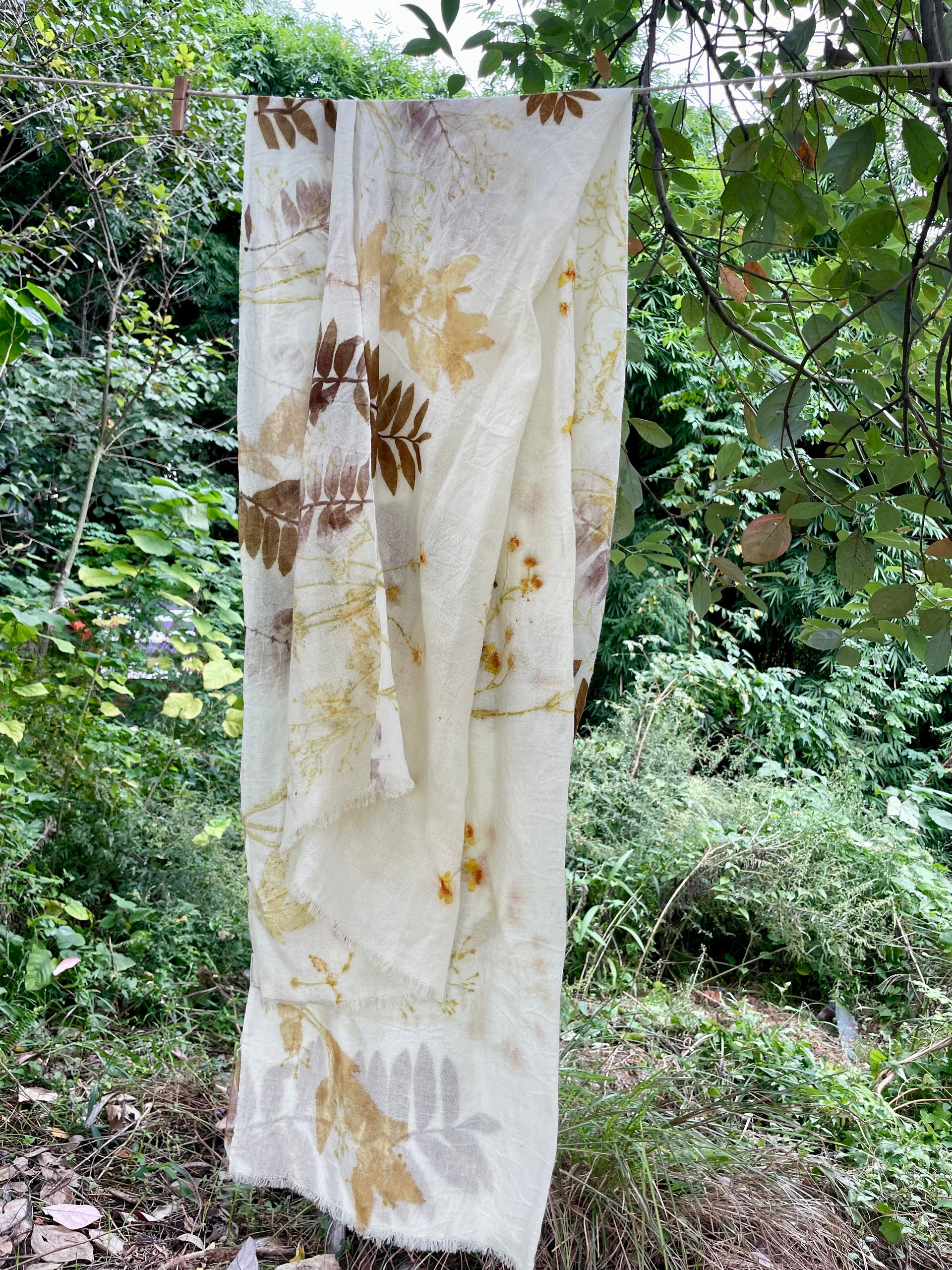 Botanical-Printed Scarf