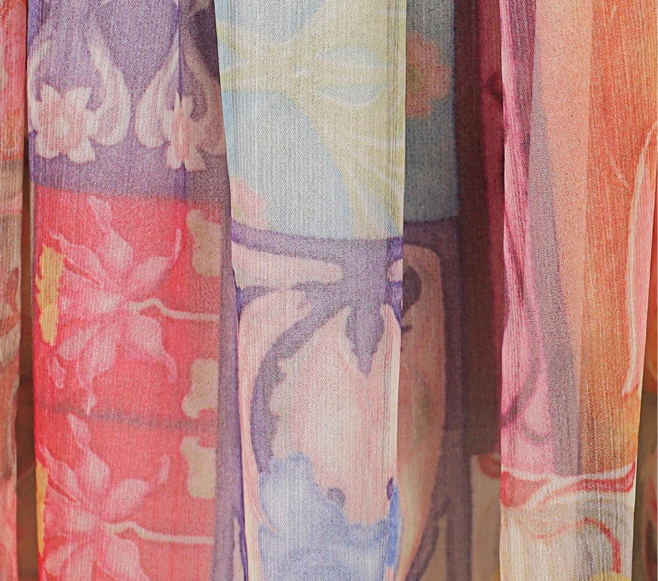 Floral Ruffle Layer Cup Detail Side Zipper Sleeveless Dress