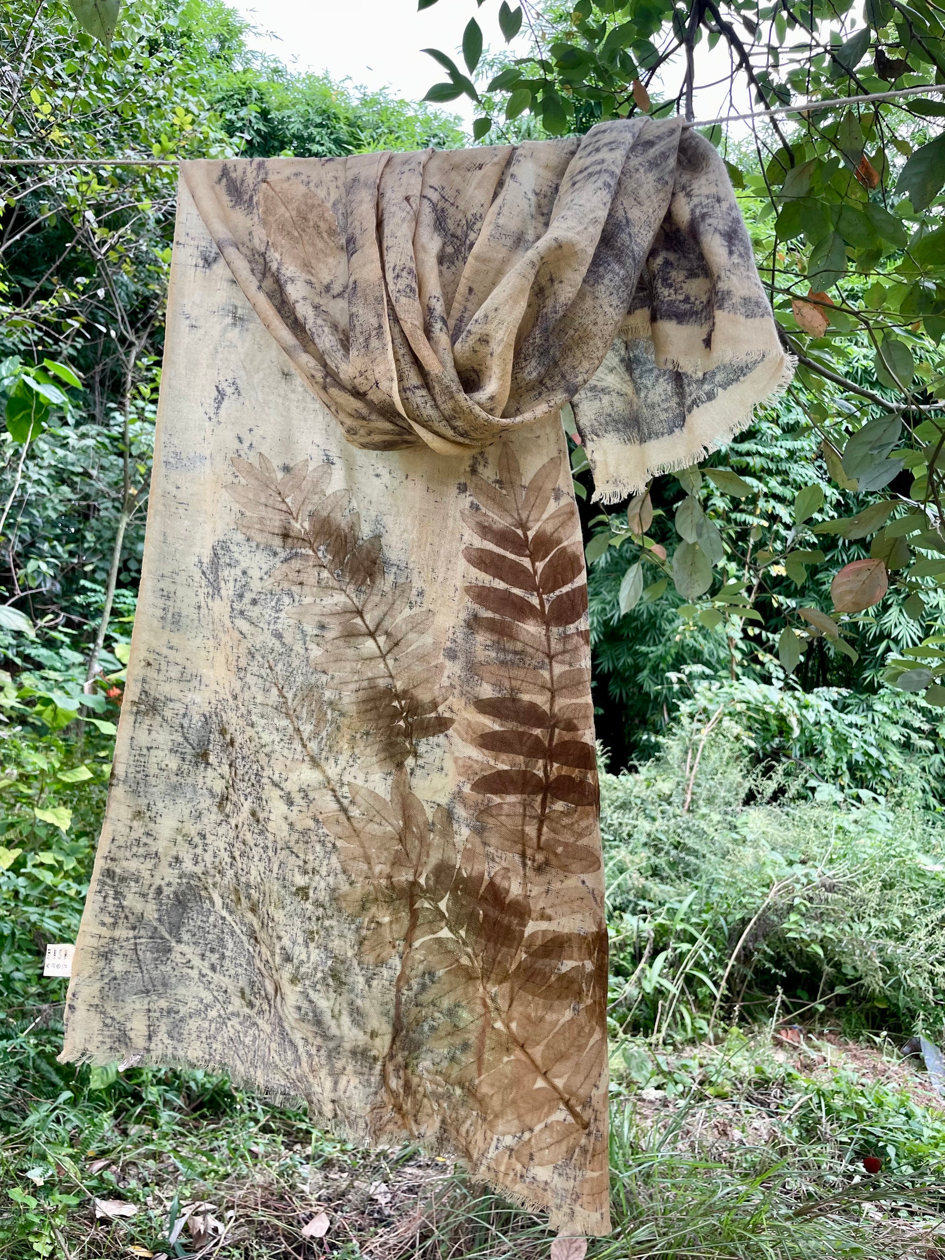 Botanical-Printed Scarf