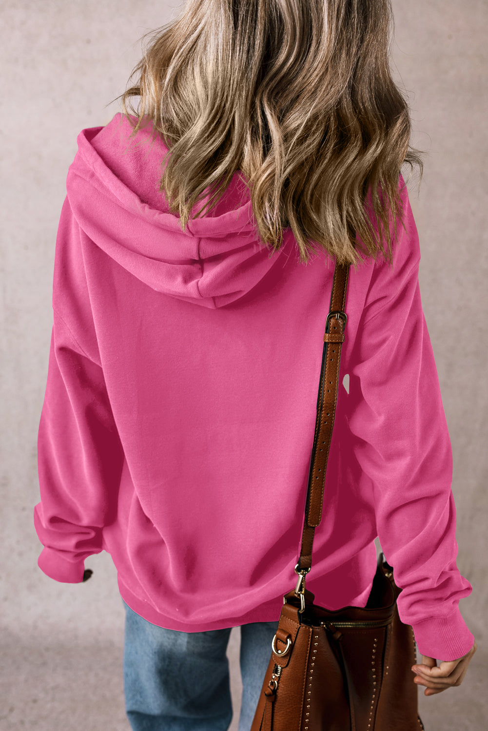 Fleece Lined Kangaroo Pocket Drawstring Chunky Hoodie