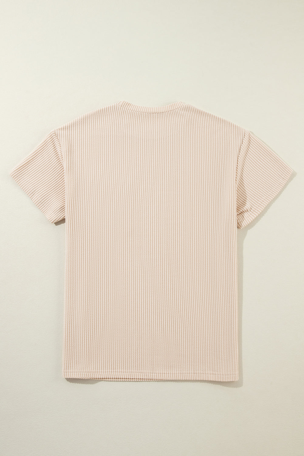 Corded Knit Pocketed Loose Fit T Shirt